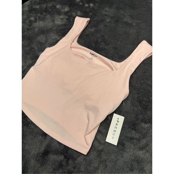 NWT Pac Sun Amaya Pink Connor Tank Top. Women’s Small  #crop - Picture 2 of 6